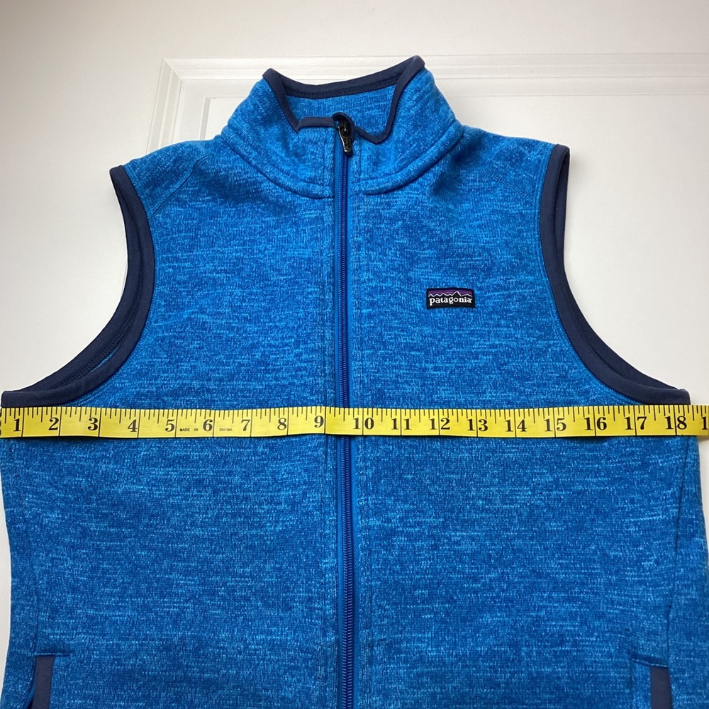 Patagonia Better Sweater Fleece Vest Womens Medium Blue Full Zip Heathered 25886 - Picture 3 of 7